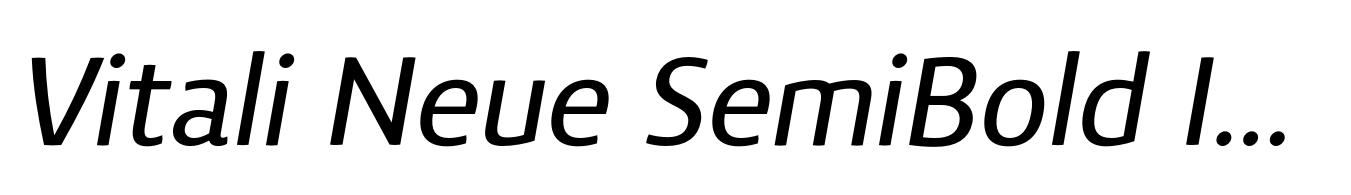 Vitali Neue SemiBold Italic